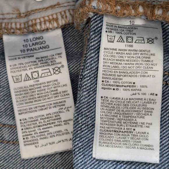 Old Navy Maternity Jean Women 10 / 10L Blue Taper High Rise Cropped Cotton Denim - Picture 10 of 16